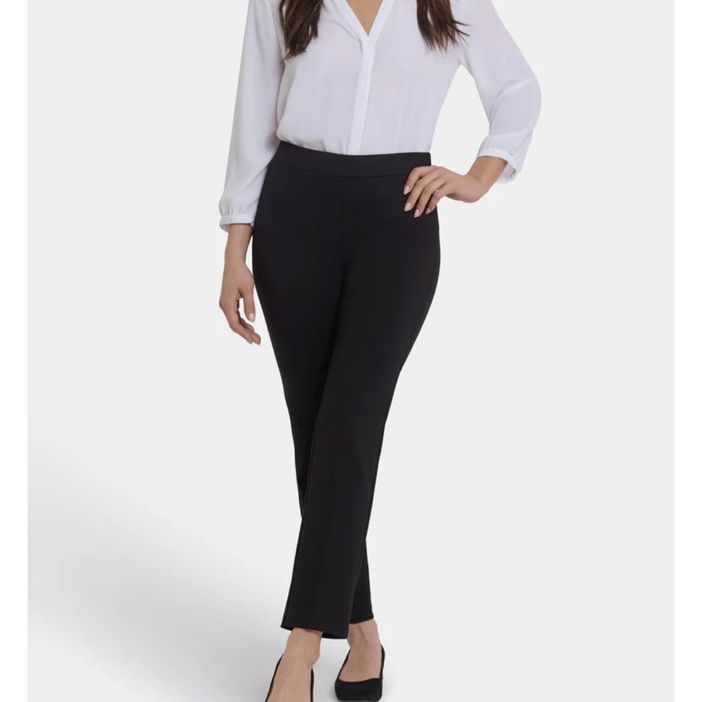 NYDJ Sculpt Her Pull On Ponte Pants Size Large Black
